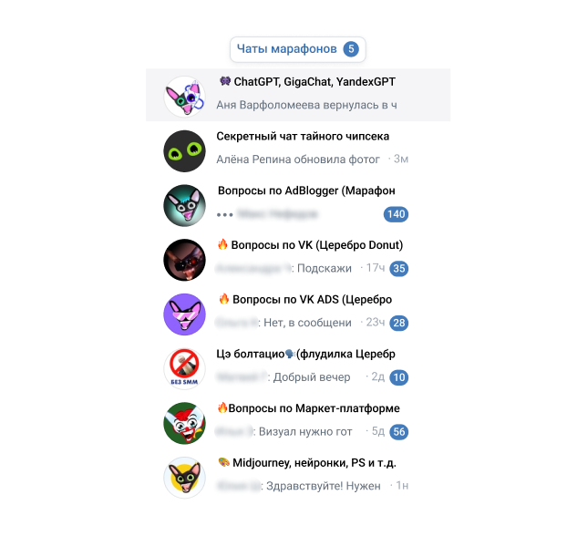 Тематические чаты с 5000+ экспертов